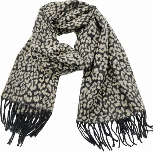 Women's Thick Warm Shawl Leopard Print Scarf - Image 6