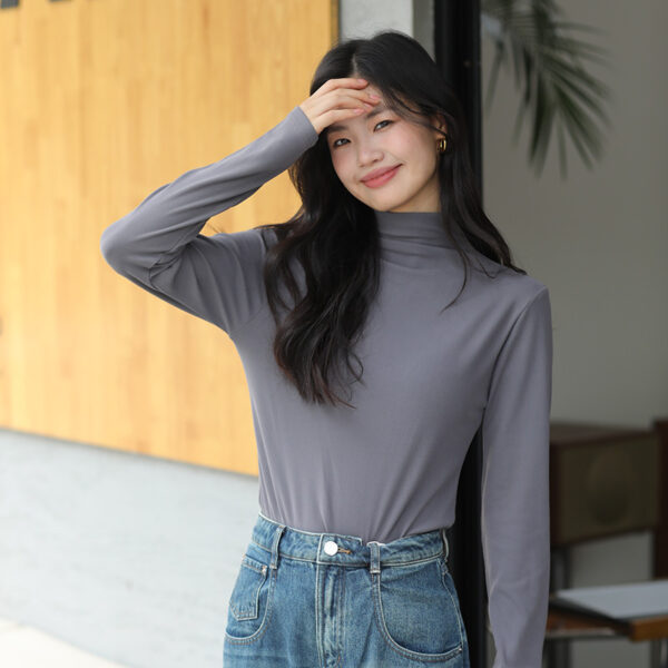 Women's Outer Casual Top Simple Mid-collar Sweater Inner Wear - Image 3