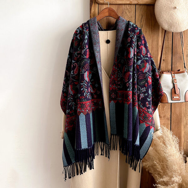 Autumn And Winter Ethnic Style Plant Flower Core-spun Yarn Tassle Fashion - Image 4